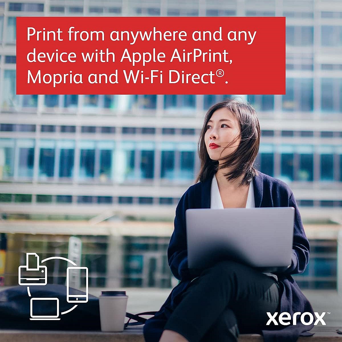 Xerox B305 A4 3-in-1 Wireless Mono Laser Printer, White