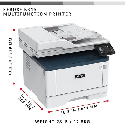 Xerox B315 A4 4-in-1 Wireless Mono Laser Printer, White