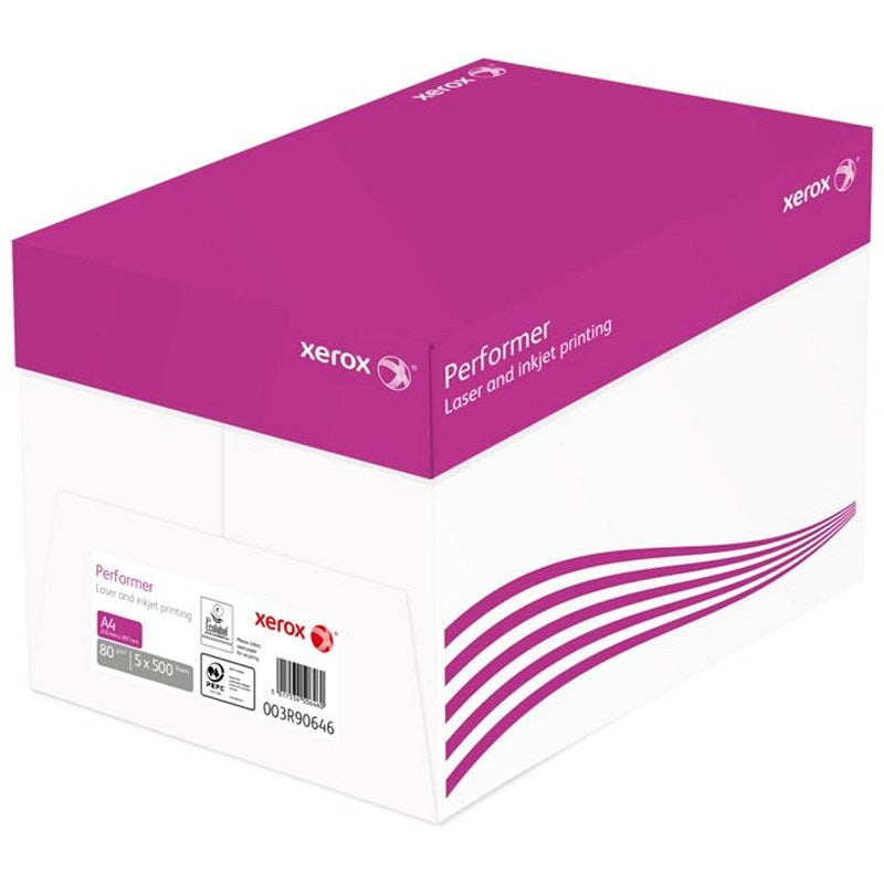 Xerox A4 Performer Paper, White, 80gsm, Box (5 x 500 Sheets) Easy2Order : XX50646