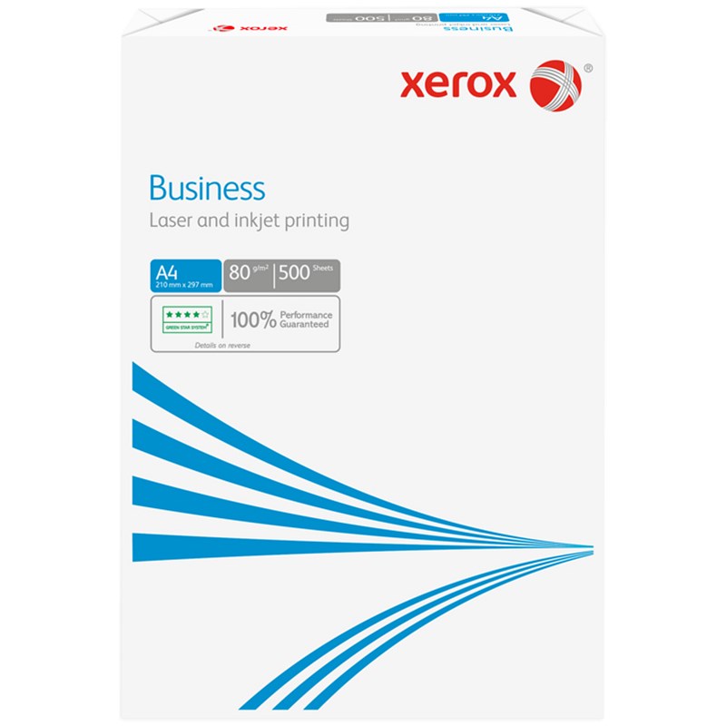 Xerox A4 Business Paper, White, 80gsm, Box (5 x 500 Sheets) Easy2Order : XX52820