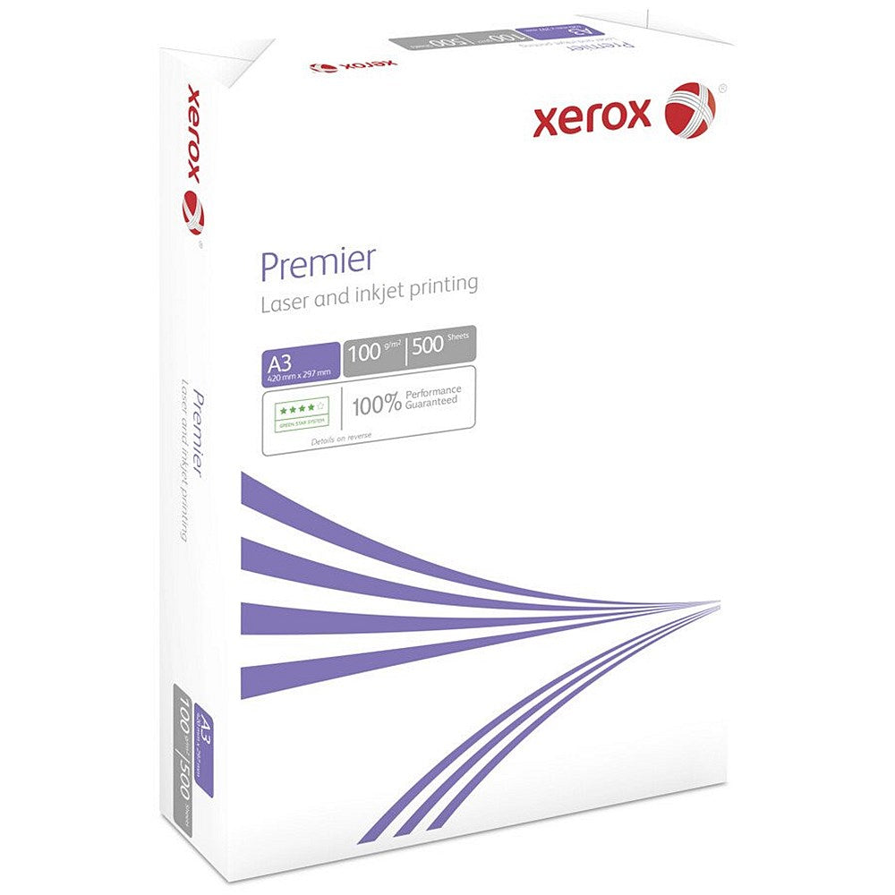 Xerox A3 Premier Paper, White, 100gsm, Ream (500 Sheets)