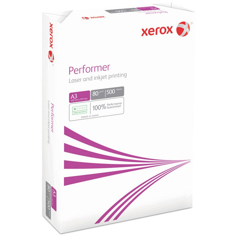 Xerox A3 Performer Paper, White, 80gsm, Ream (500 Sheets)