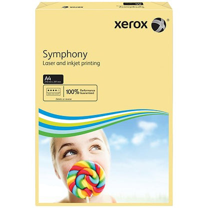 Xerox A4 Symphony Coloured Paper, Ivory, 80gsm, Ream (500 Sheets)