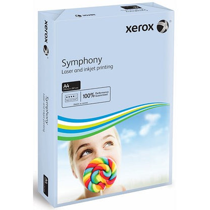 Xerox A4 Symphony Coloured Paper, Pastel Blue, 80gsm, Ream (500 Sheets)