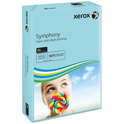 Xerox A4 Symphony Coloured Paper, Medium Blue, 80gsm, Ream (500 Sheets)