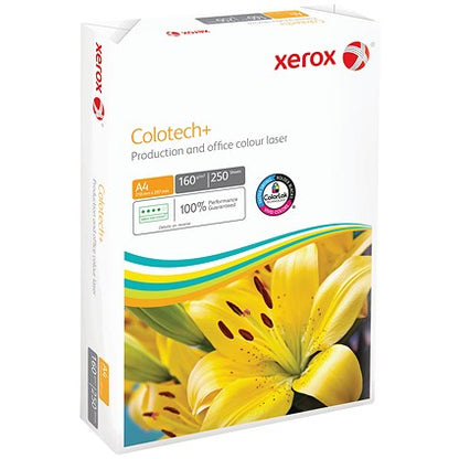 Xerox A4 Colotech+ FSC3 Paper, White, 160gsm, Ream (250 Sheets)