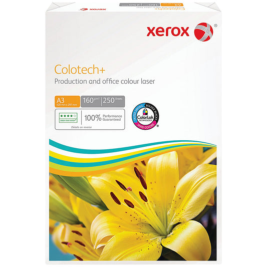 Xerox A3 Colotech+ FSC3 Paper, White, 160gsm, Ream (250 Sheets)