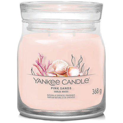 Yankee Candle Signature Medium Jar, 368g, Pink Sands, Pack of 4