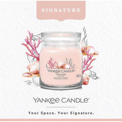 Yankee Candle Signature Medium Jar, 368g, Pink Sands, Pack of 4