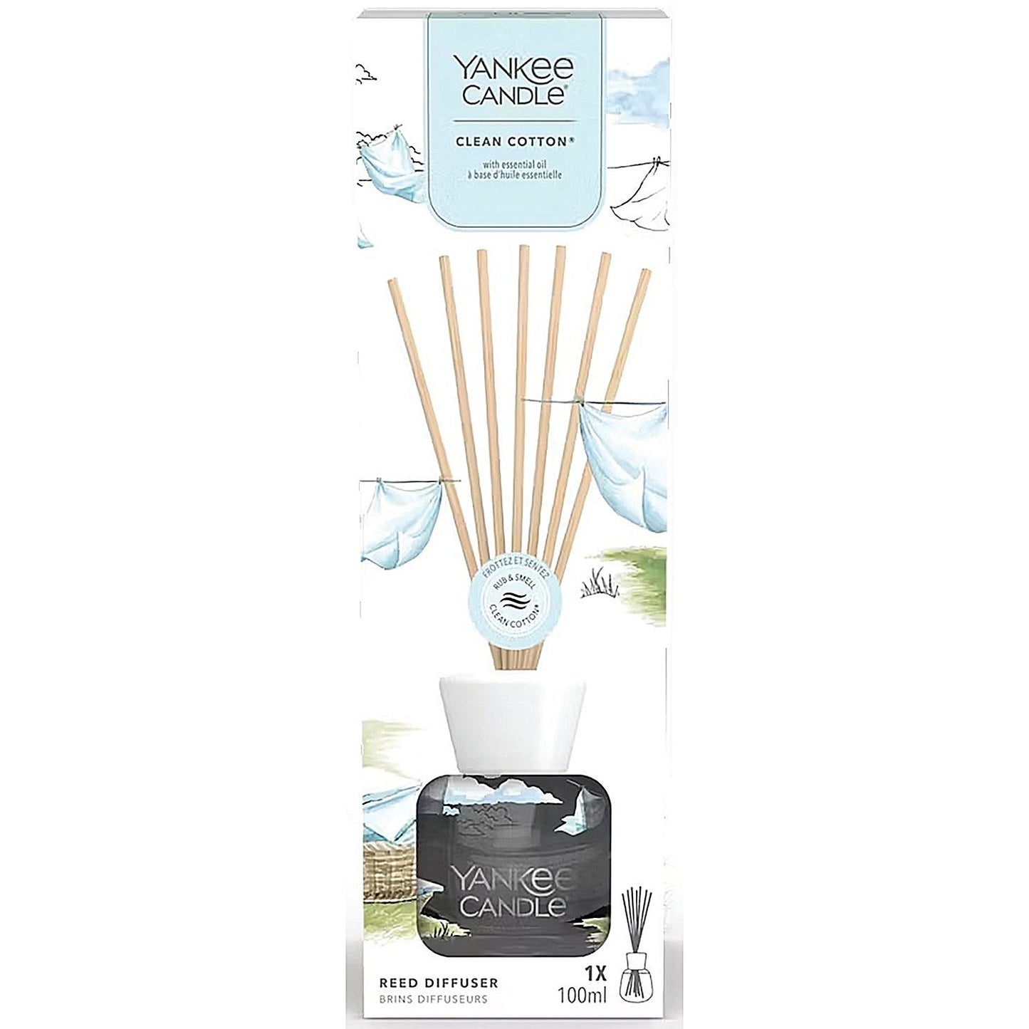 Yankee Candle Reed Diffuser 100ml Clean Cotton