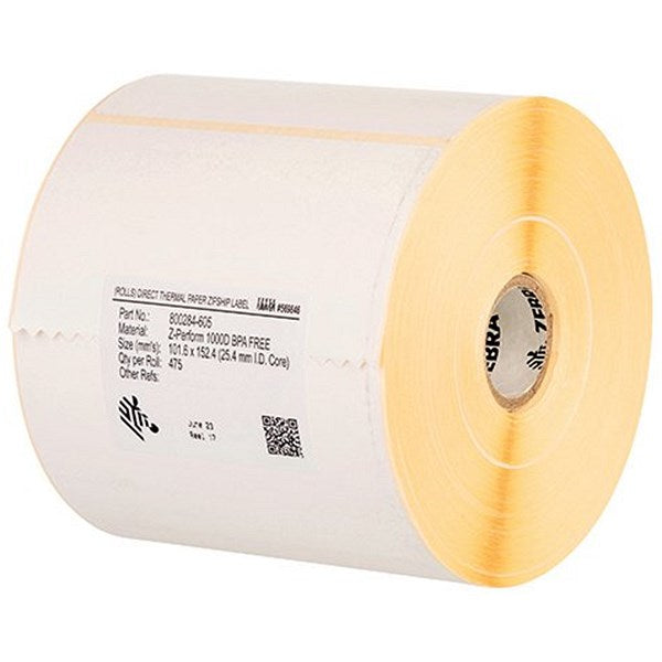 Zebra Z-Perform 1000D Thermal Label Roll, 102x152mm, Pack of 4 Easy2Order : ZEB26282